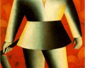 卡兹米尔 马列维奇 : Reaper on Red Background